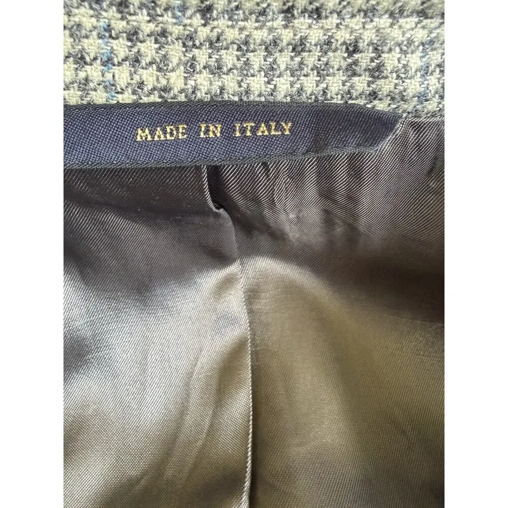 Vintage Brooks Brothers Wool/Silk/Linen 2 Button Herringbone Blaze 48 L